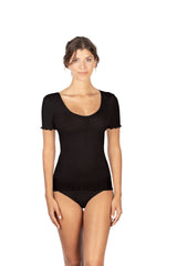 EGi Luxury Wool Silk Women's T-Shirt. Proudly Made in Italy (1495) - tittimitti - Flyclothing LLC