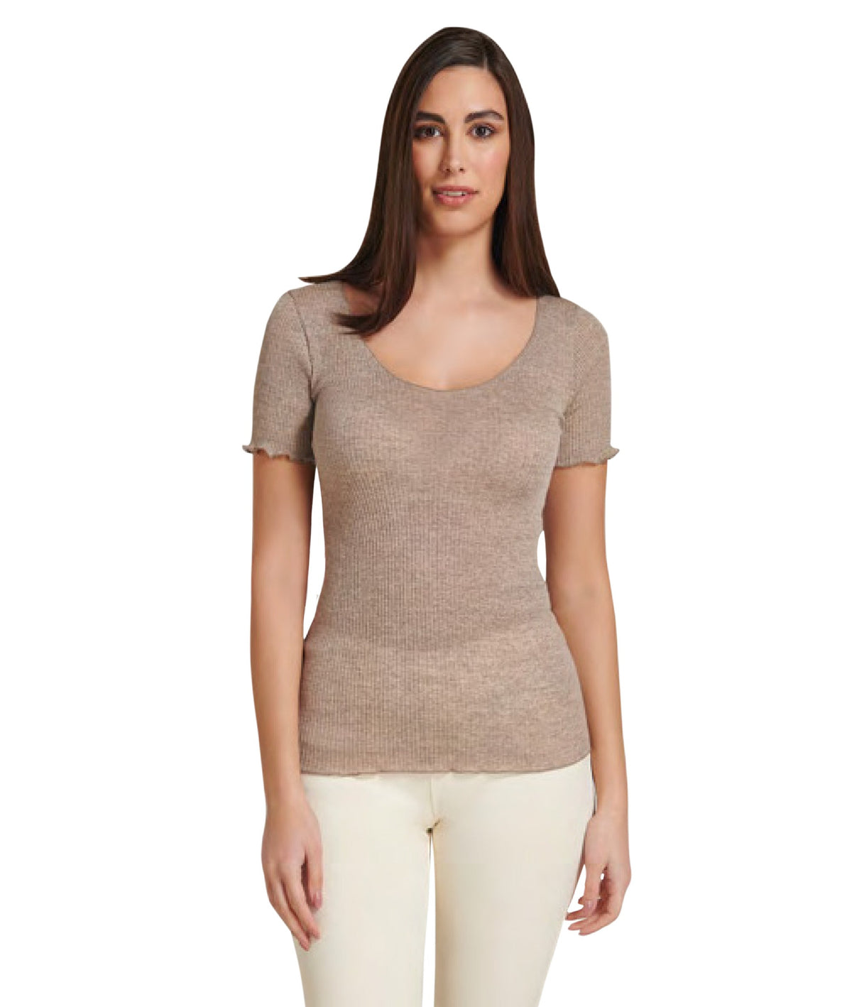 EGi Luxury Wool Silk Women's T-Shirt. Proudly Made in Italy (1495) - tittimitti - Flyclothing LLC
