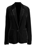 Pocketed Button Up Lapel Collar Blazer - Trendsi