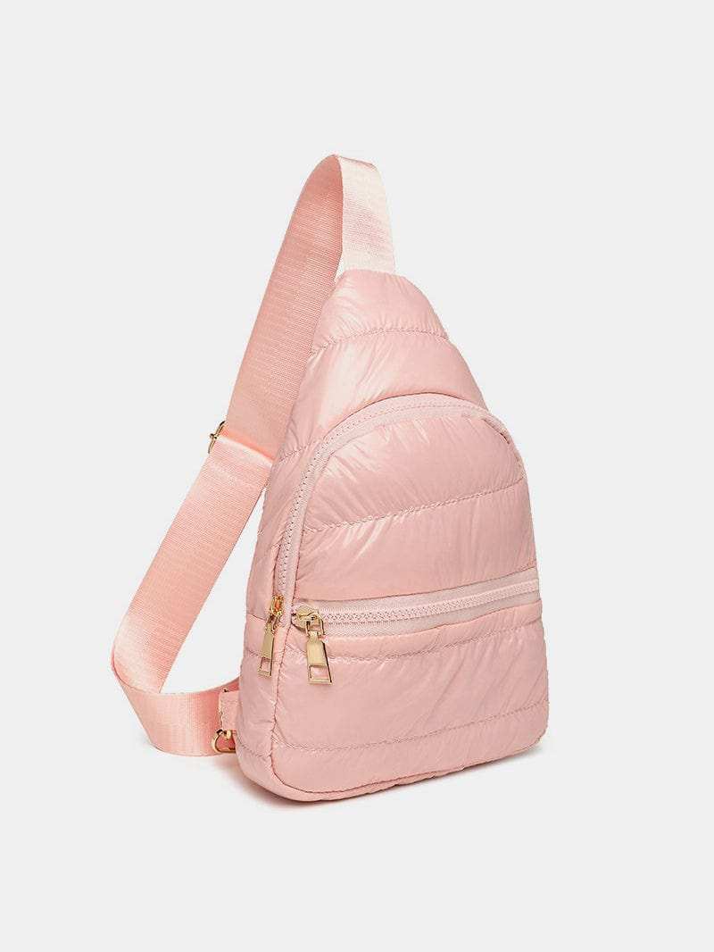 Quilted Adjustable Strap Puffy Sling Bag - Trendsi - Flyclothing LLC