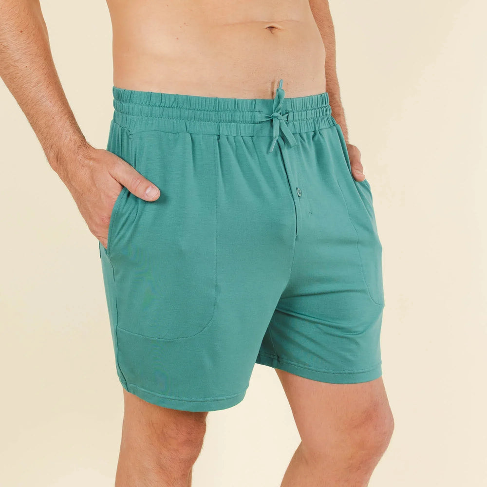 The Curacao | Teal SleepDeep™ Men’s Pajama Shorts - Shinesty - Flyclothing LLC