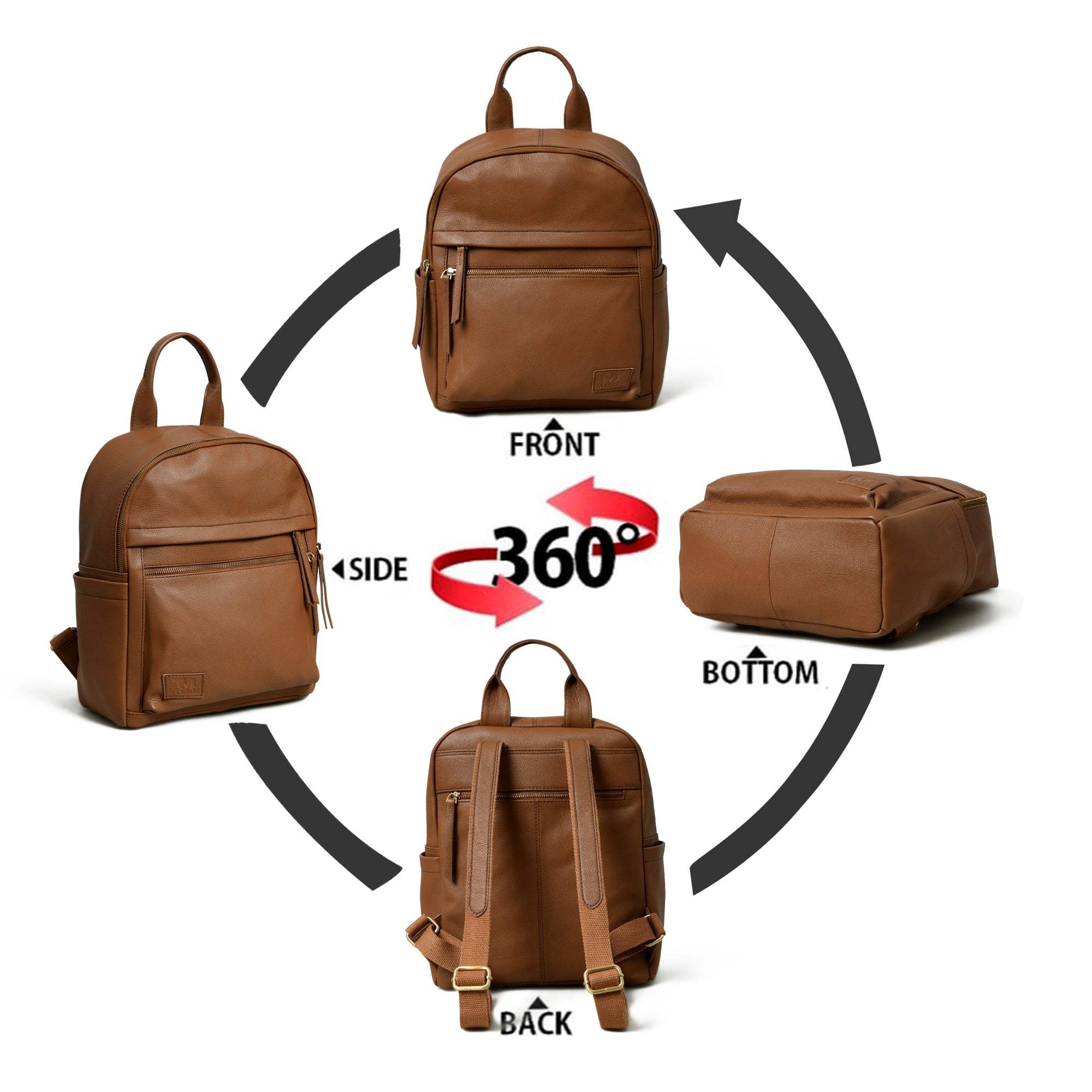 Mini Journey Leather Backpack - Classy Leather Bags - Flyclothing LLC