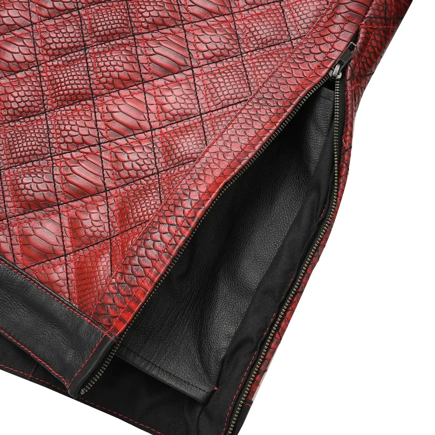 Redstrike Men’s Motorcycle Leather Jacket - First Manufacturing Company - Flyclothing LLC