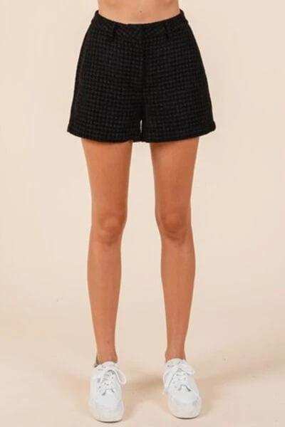 Mittoshop Tweed Classic Shorts with Side Pockets - Trendsi - Flyclothing LLC