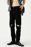 Distressed Mid Rise Jeans with Pockets - Trendsi