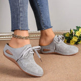 Lace-Up Round Toe Wedge Sandals - Trendsi - Flyclothing LLC
