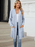 Open Front Long Sleeve Cardigan - Trendsi - Flyclothing LLC
