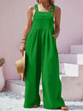 Plus Size Square Neck Wide Leg Overalls - Trendsi - Flyclothing LLC