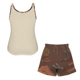 Baha Ranch Wild Horses Western Pajama Lounge Tank Shorts Set Made in America