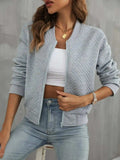 Zip Up Long Sleeve Jacket - Trendsi - Flyclothing LLC