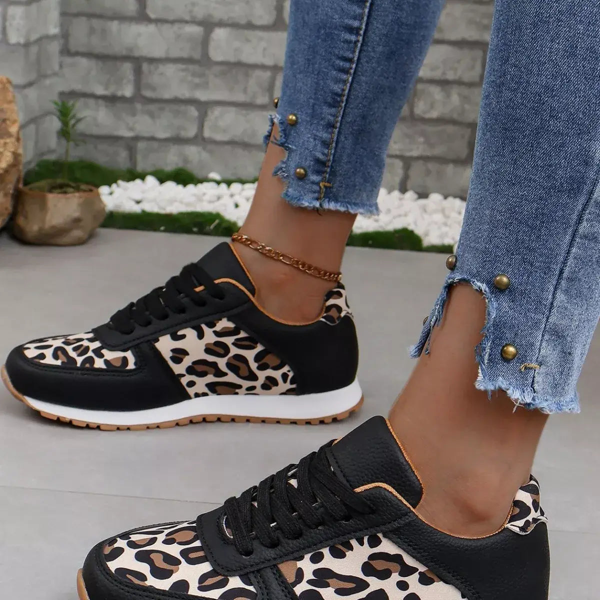 Leopard Print Casual Sneakers - Trendsi - Flyclothing LLC