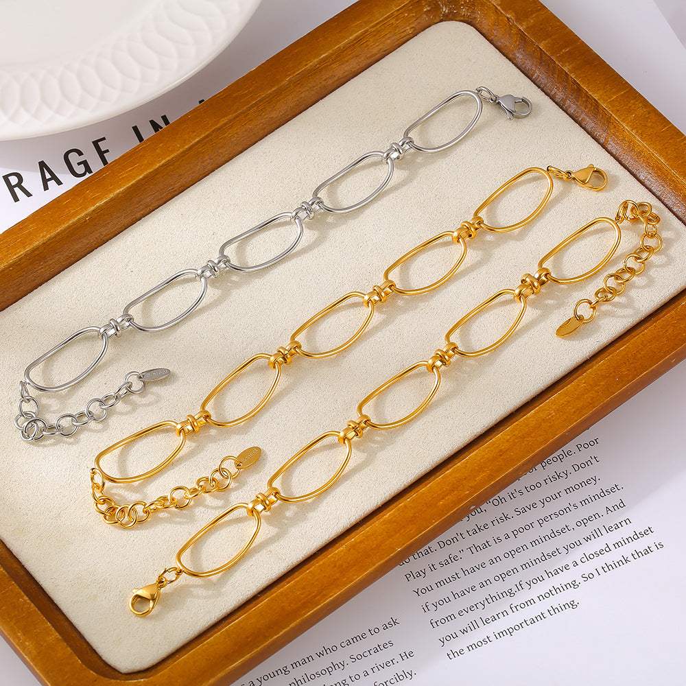 Titanium Steel Chain Bracelet - Trendsi - Flyclothing LLC