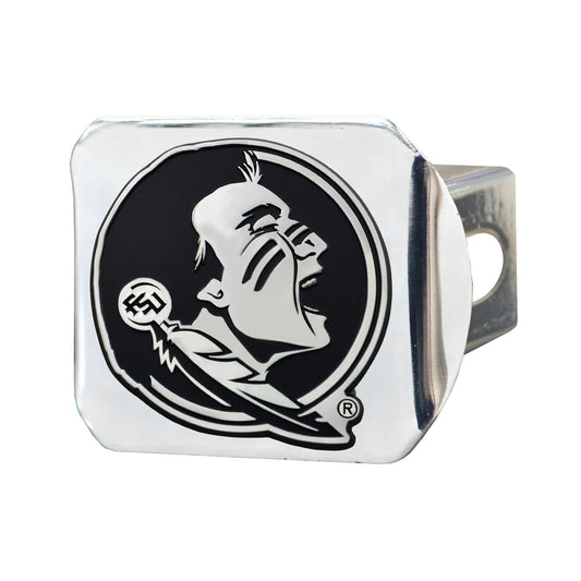 Florida State Seminoles Chrome Metal Hitch Cover with Chrome Metal 3D Emblem - Florida State