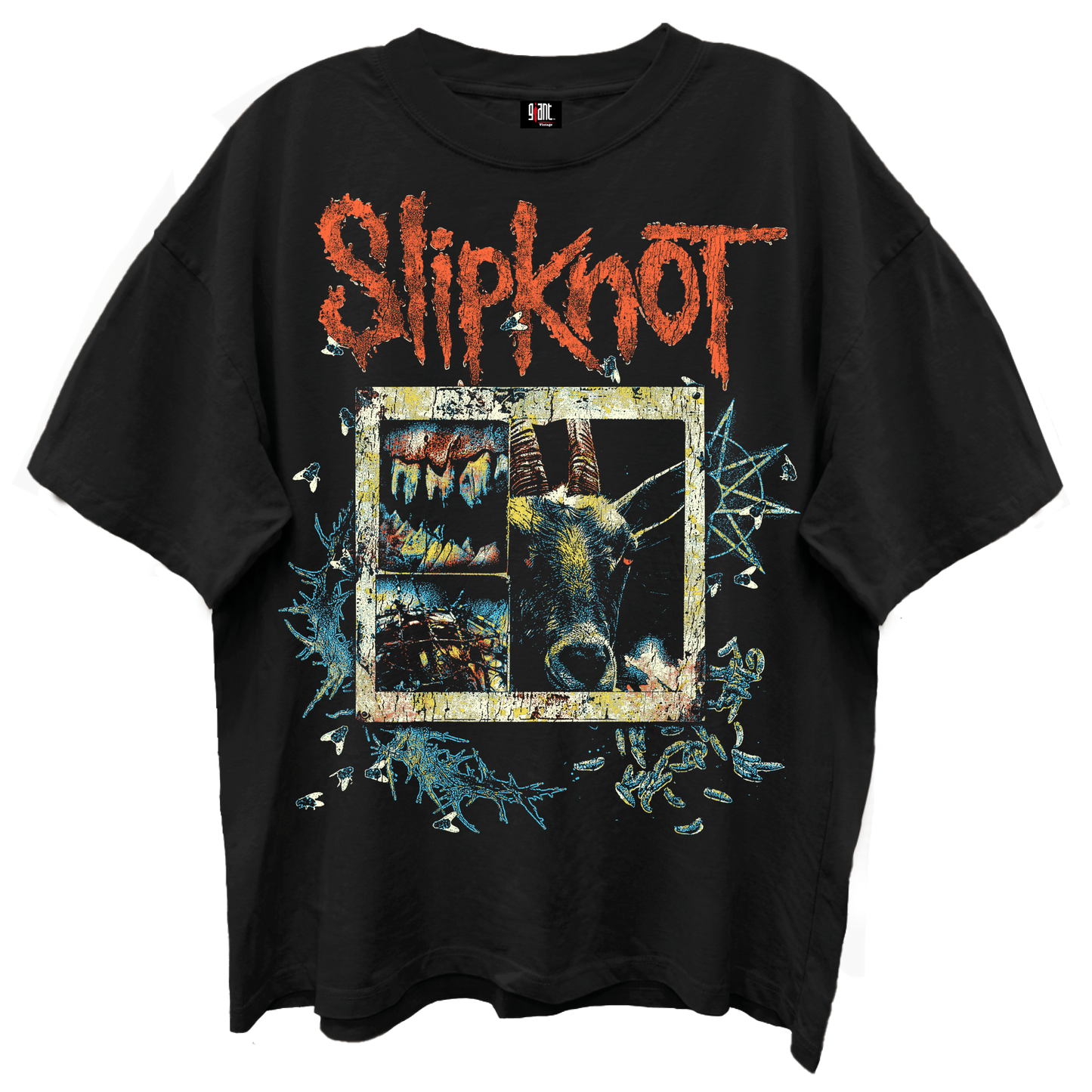 SLIPKNOT EVERGREEN FRONT/BACK GIANT VINTAGE LIMO BLACK T-SHIRT