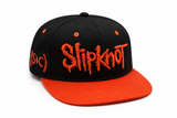 Slipknot Snapback
3D/Flat Embroidery 
Sublimated Underbill Bill Black/Red  6 Panel Flatbill Cap