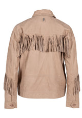 Diny OS Leather Jacket, Cream