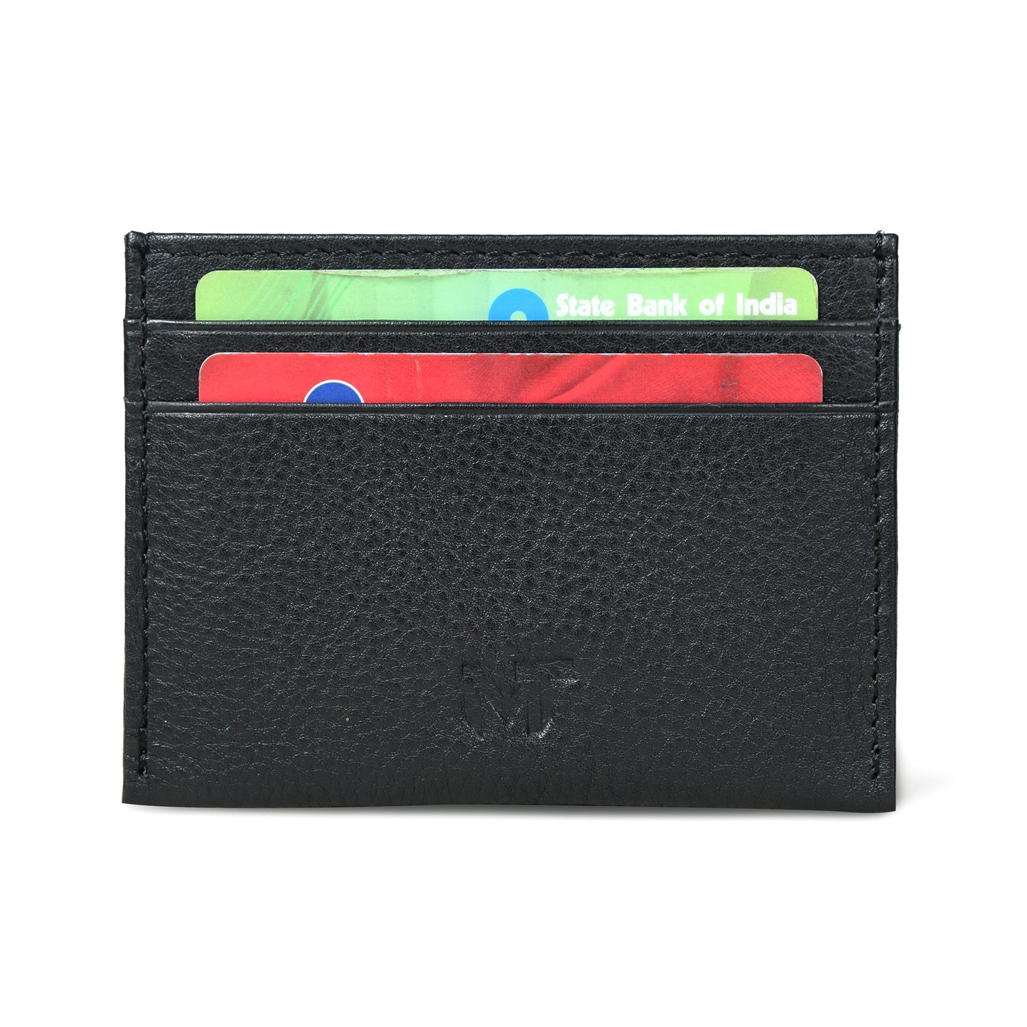 Minimalistic Black Cards Holder - Classy Leather Bags - Flyclothing LLC