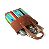 Multicoloured Leather Tote Bag - Classy Leather Bags - Flyclothing LLC
