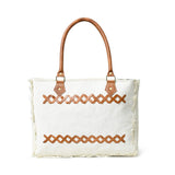 Urban Zigzag Canvas Shopper's Tote - Classy Leather Bags - Flyclothing LLC