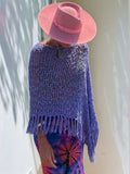 Tassel Boat Neck Knit Shawl - Trendsi - Flyclothing LLC