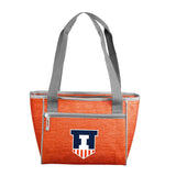 Illinois Crosshatch 16 Can Cooler Tote - Logo Brands - Flyclothing LLC