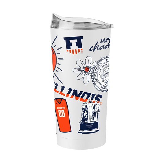 Illinois 20oz Alternate Native Powder Coat Tumbler - Logo Brands - Flyclothing LLC