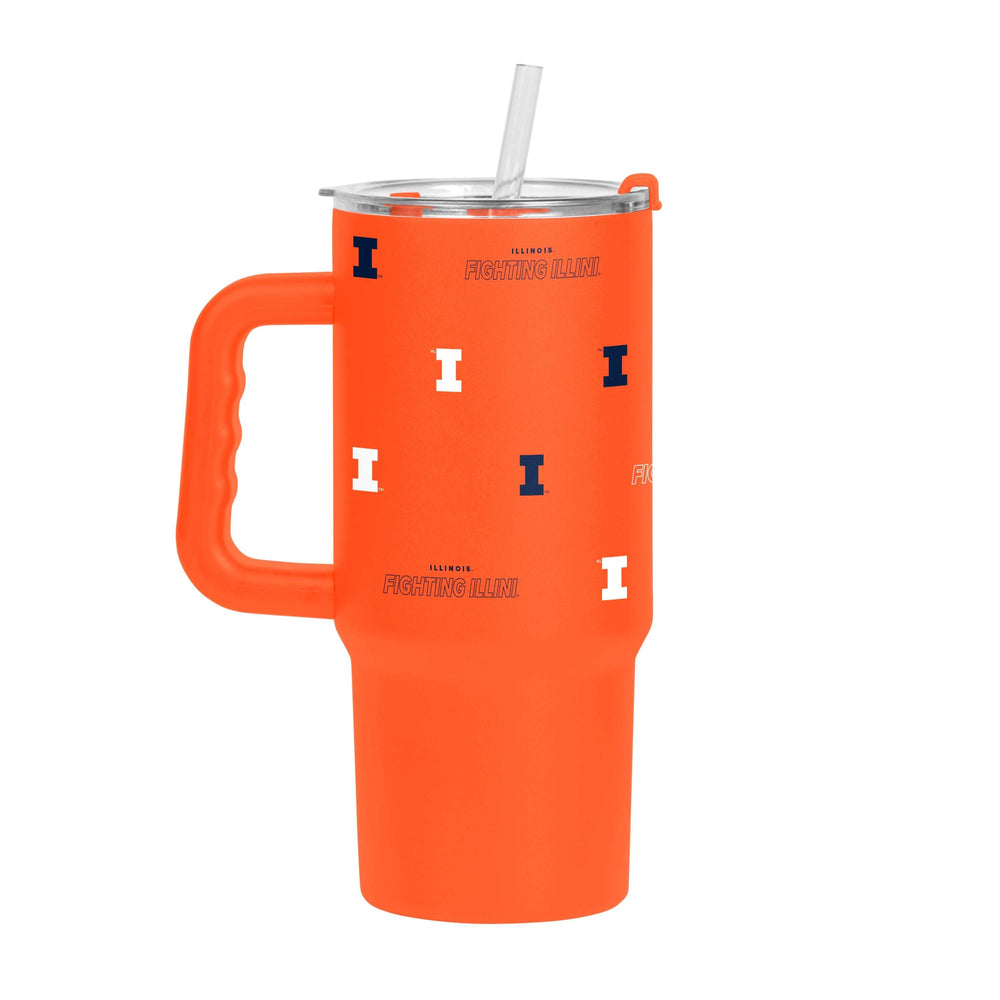 Illinois 24oz Step And Repeat Tumbler w/Handle - Logo Brands - Flyclothing LLC