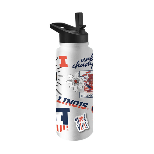Illinois 34oz Native Quencher Bottle - Logo Brands - Flyclothing LLC
