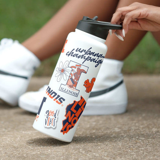 Illinois 34oz Native Quencher Bottle - Logo Brands - Flyclothing LLC