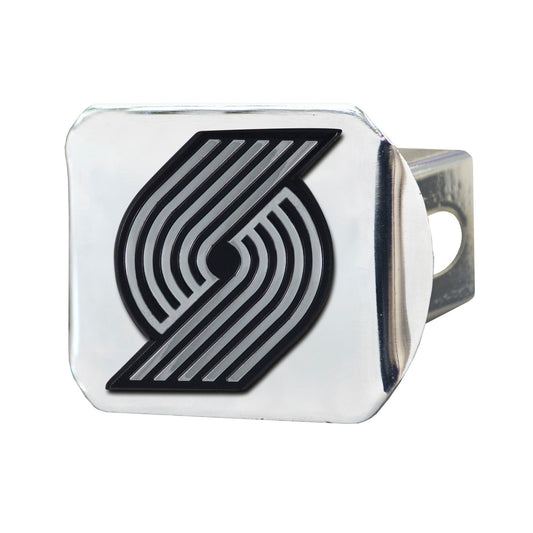 Portland Trail Blazers Chrome Metal Hitch Cover with Chrome Metal 3D Emblem - Portland Trail Blazers