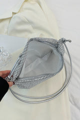 Rhinestone Knotted Strap Crossbody Bag - Trendsi