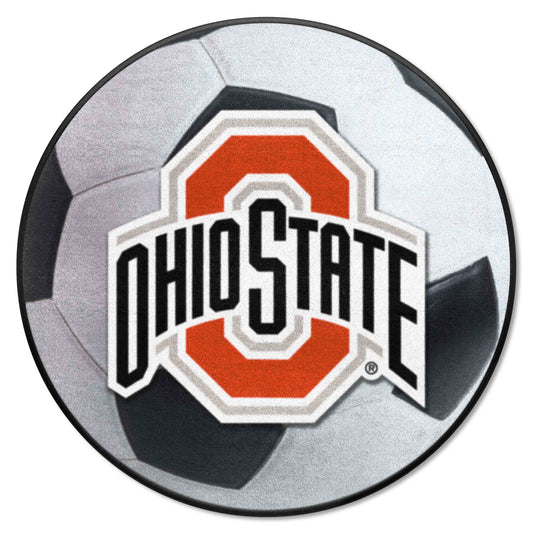 Ohio State Buckeyes Soccer Ball Rug - 27in. Diameter - Ohio State
