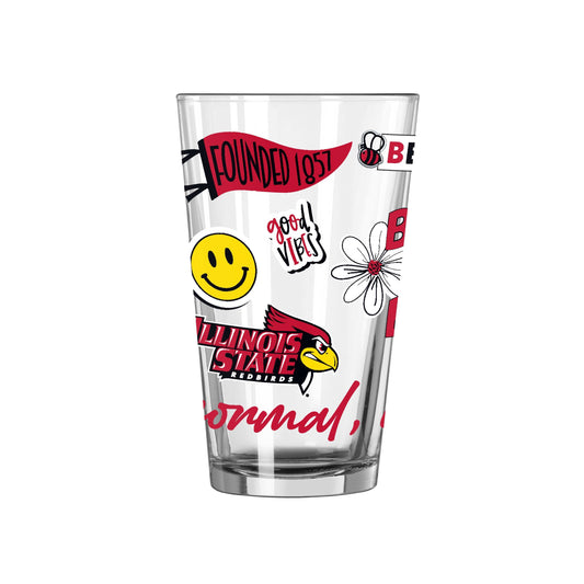 Illinois State 16oz Native Pint Glass - Logo Brands - Flyclothing LLC