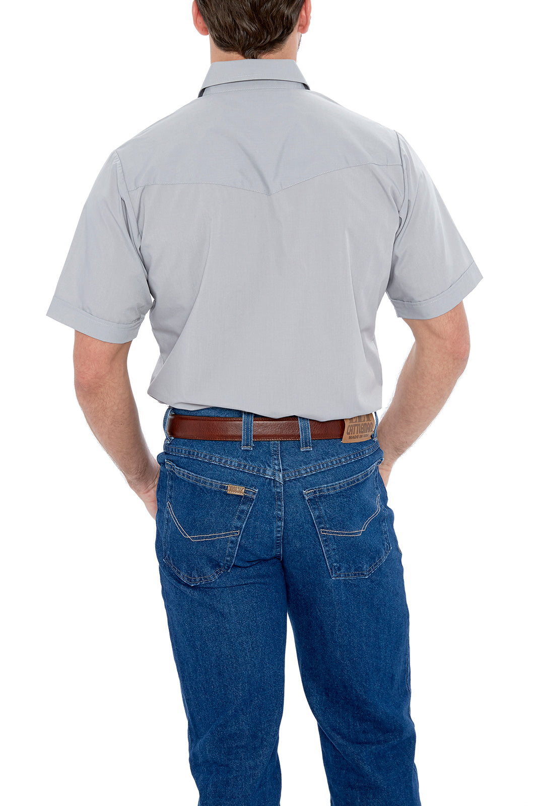Men's Ely Cattleman Short Sleeve Solid Western Snap Shirt
