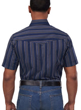 Men's Ely Cattleman Short Sleeve Stripe Western Snap Shirt - Ely Cattleman - Flyclothing LLC