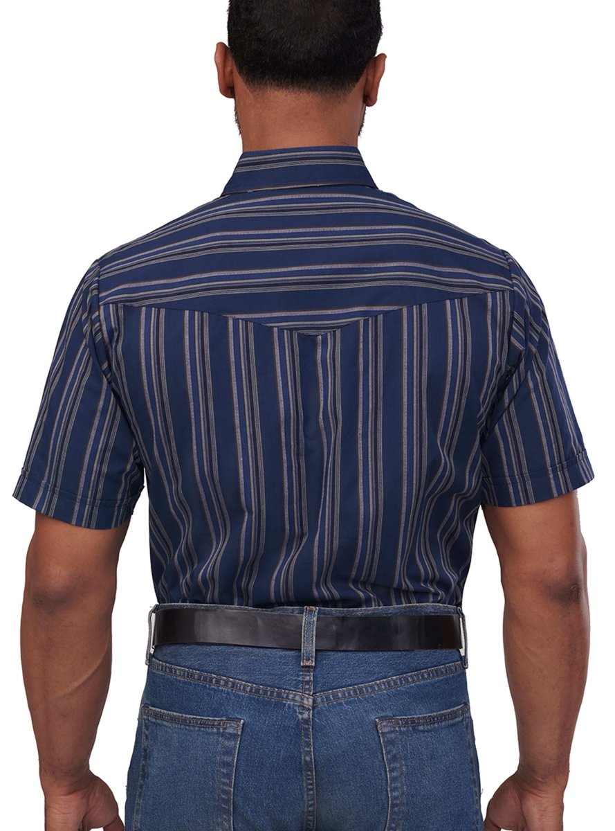 Men's Ely Cattleman Short Sleeve Stripe Western Snap Shirt - Ely Cattleman - Flyclothing LLC