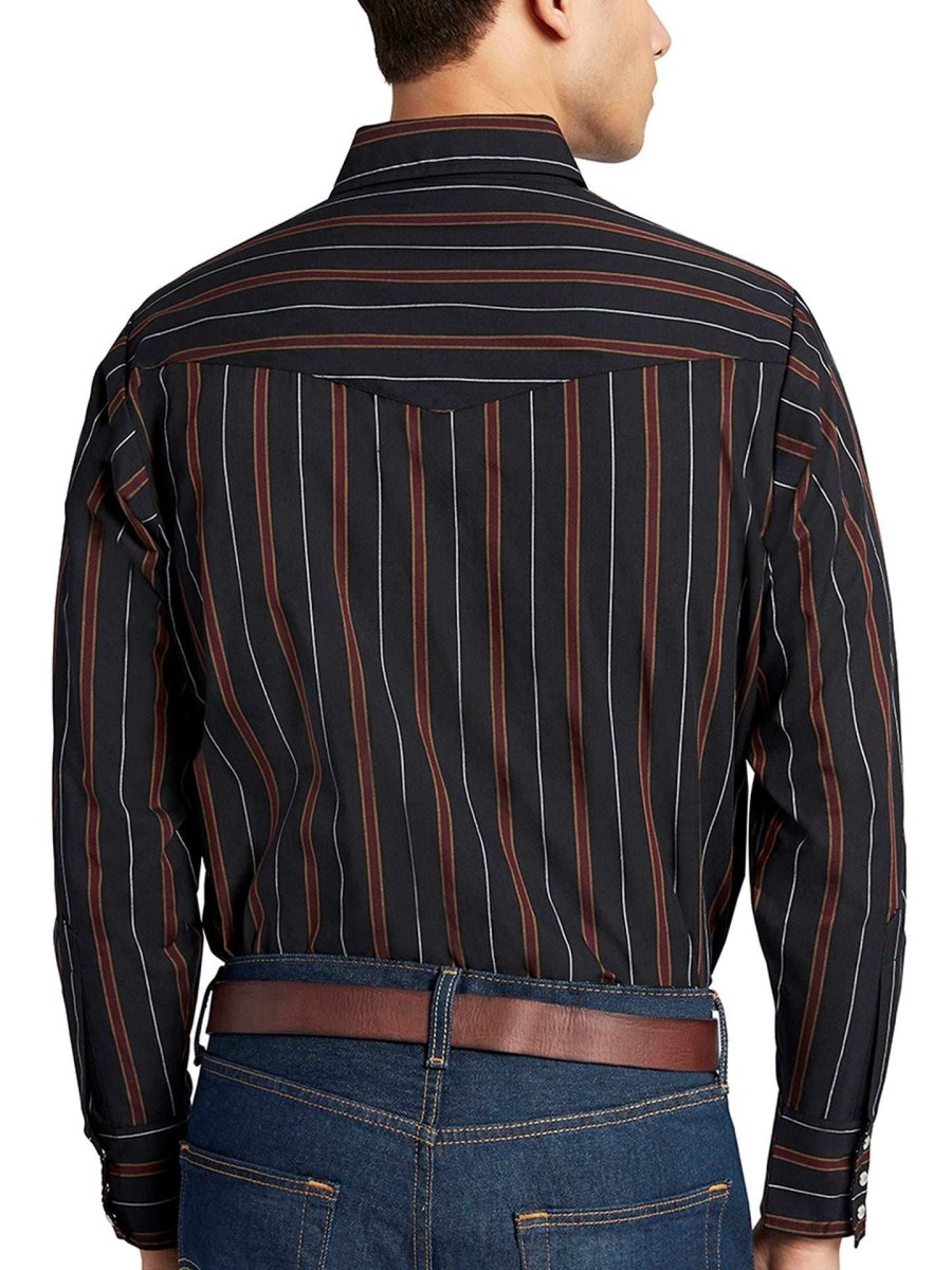 Men's Ely Cattleman Long Sleeve Stripe Western Snap Shirt - Ely Cattleman - Flyclothing LLC