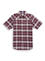 Men's Ely Cattleman Short Sleeve Western Wrinkle Resistant Plaid Shirt