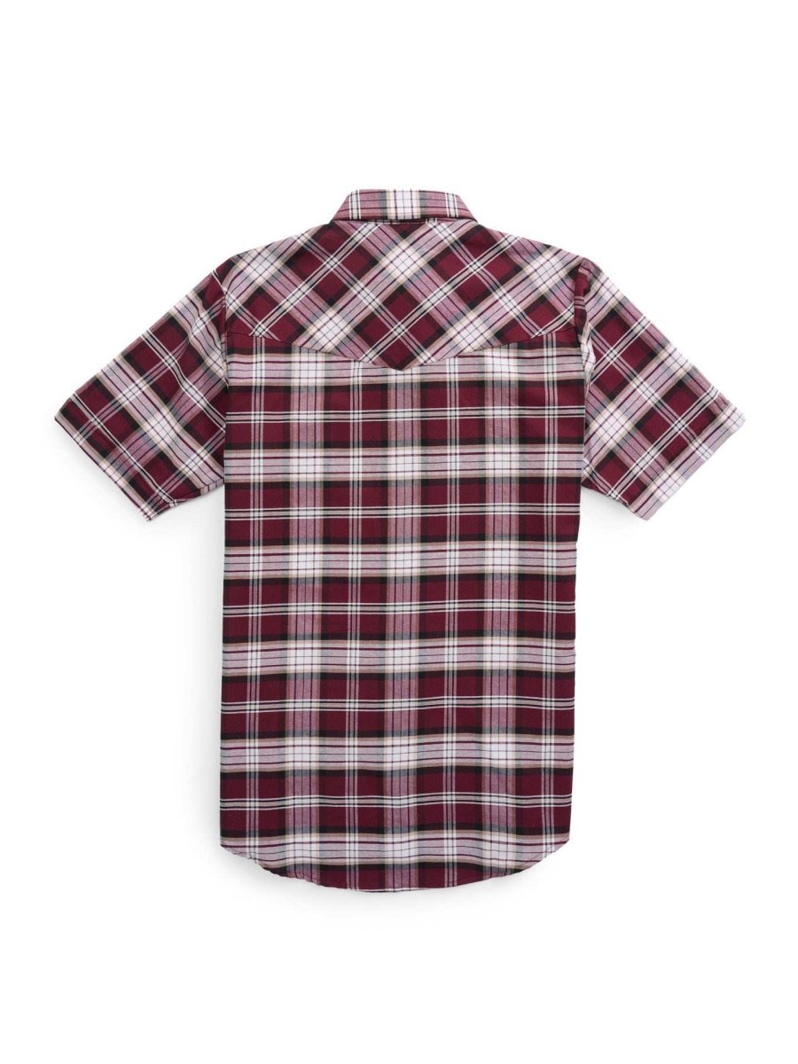 Men's Ely Cattleman Short Sleeve Western Wrinkle Resistant Plaid Shirt - Ely Cattleman - Flyclothing LLC