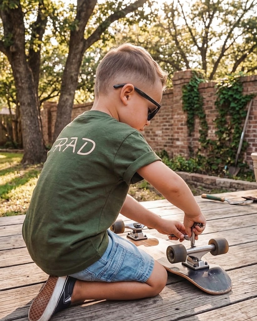 THE RAD TEE - CYPRESS - LITTLE RAD THINGS - Flyclothing LLC