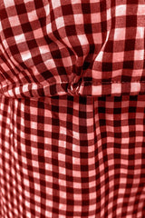 Full Size Plaid Round Neck Half Sleeve Top and Pants Set - Trendsi - Flyclothing LLC