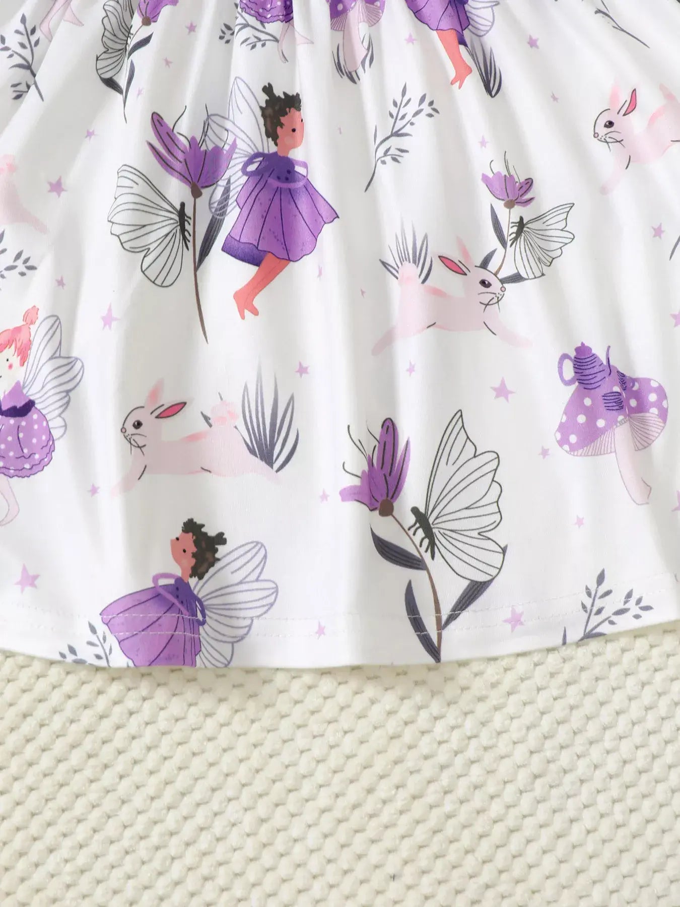 3-Piece Children's Printed Ruffle Sleeve Baby Dress - Trendsi - Flyclothing LLC
