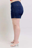 Judy Blue Full Size High Waist Denim Shorts Plus Size - Trendsi - Flyclothing LLC
