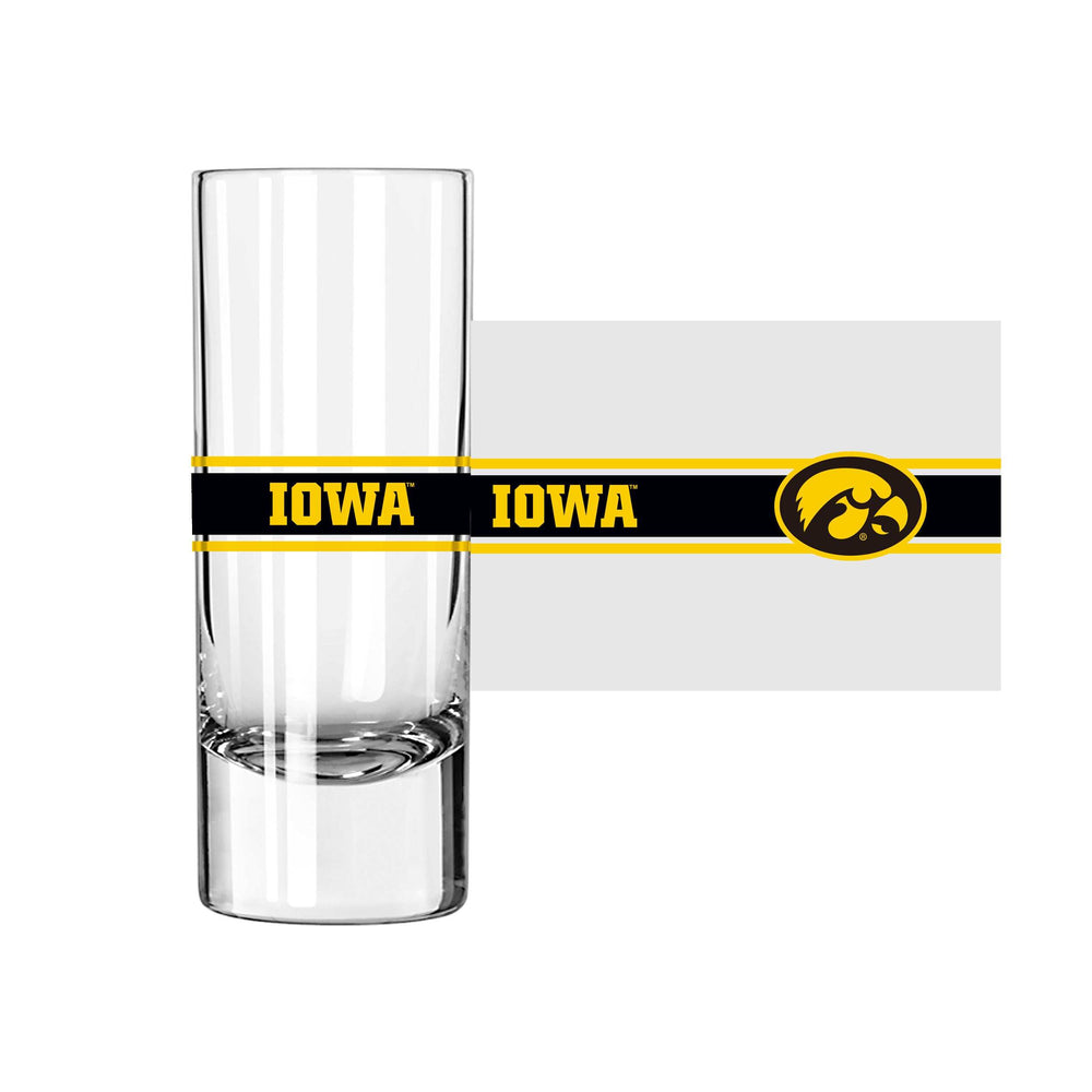 Iowa 2.5oz Stripe Shooter Glass - Logo Brands - Flyclothing LLC