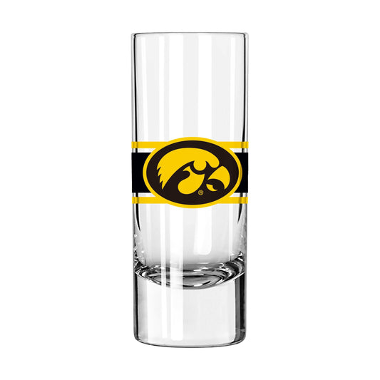 Iowa 2.5oz Stripe Shooter Glass - Logo Brands - Flyclothing LLC