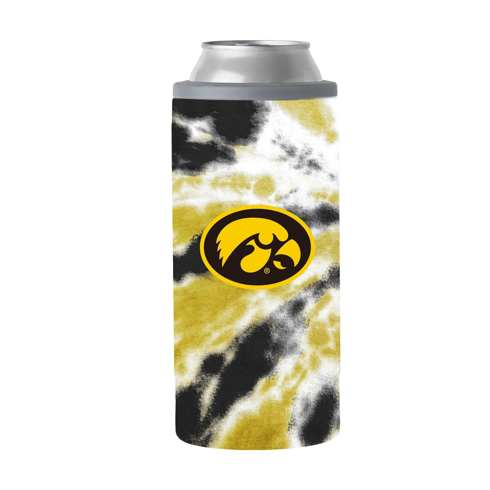 Iowa 12oz Tie Dye Slim Can Coolie - Logo Brands - Flyclothing LLC