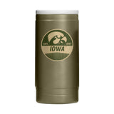Iowa Badge Powder Coat Slim Can Coolie - Logo Brands - Flyclothing LLC