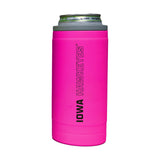 Iowa 12oz Electric Stacked Soft Touch Slim Coolie - Logo Brands - Flyclothing LLC