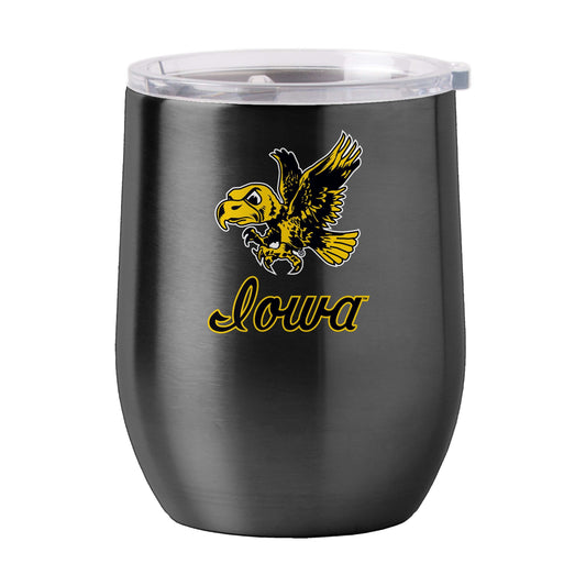 Iowa Retro 16oz Stainless Curved Beverage - Logo Brands - Flyclothing LLC