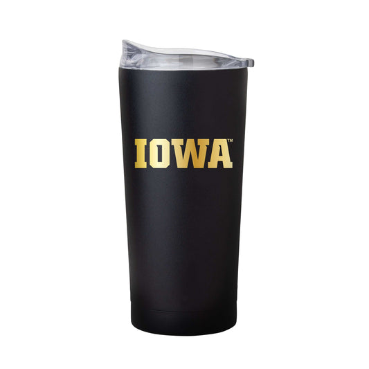 Iowa Black 20oz Foil Powder Coat Tumbler - Logo Brands - Flyclothing LLC